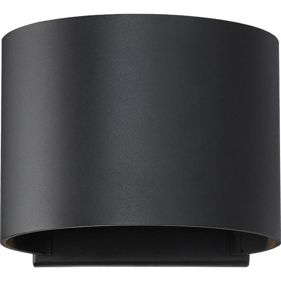 62/1464-Nuvo Lighting-Lightgate-5W 3000K 1 LED Round Outdoor Wall Sconce-6 Inches Wide by 4.75 Inches High-Black Finish