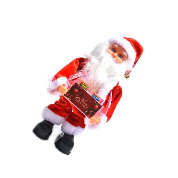 Matsuzay Decoración de Navidad, juguete de música eléctrica a pilas, Festival de Año Nuevo, comedor en casa, cafetería, adornos divertidos, regalos Kits de decoración para fiestas caja roja Matsuzay HA069027-02B