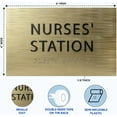 thumbnail image 2 of ADA CENTRAL SIGNS - 6" X4" Nurses Station Sign - ADA Compliant Tactile Graphics Grade 2 Braille Text | Wall Mount Plastic Care Staff Area Signs for Medical Health Offices, Hospital Buildings, 2 of 6