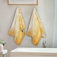 thumbnail image 4 of Autumn Musical Notation Hand Towels 2 PCS, Fall Maple Leaves Kitchen Towel Ultra Soft and Highly Absorbent,Decorative Fingertip Face Towel for Bathroom Hotel, 28.3"x14.4", 4 of 6