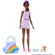 thumbnail image 2 of Bolso de moda Barbie Premium Rainbow Cloud, pijama morado, pantuflas rosas y accesorios, 2 of 5