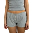 thumbnail image 1 of Gupgi Ensemble de Pyjama à Rayures pour Femmes 2 Pcs Tenue d'Intérieur d'Été Camisole Sans Manches à Col en V et Shorts Élastiques, 1 of 8