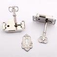 thumbnail image 2 of 2PCS Cabinet Lock Antique Cabinet Lock Decorative Furniture Lock With Key And Screw (Silver), 2 of 5