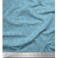 thumbnail image 1 of Soimoi Blue Rayon Fabric Filigree Damask Print Fabric by the Yard 42 Inch Wide, 1 of 3