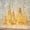 gold Illuminated Mercury Glass, variant on NEW 10.8" Santa Bust Trio — White Resin Holiday Statues for Mantel, Dining Table & Entryway, Festive Christmas Centerpiece Set for Family Home( 3 PACK)