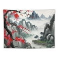 thumbnail image 5 of GOSMITH  Japanese Tapestry Japan Tokyo Cherry Blossoms River Tapestry, Japan Blossom Cherry Sakura Tunnel Wall Tapestry for Bedroom Living Room,, 5 of 7