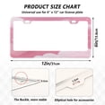 thumbnail image 2 of Aluminum License Plate Frame 2 Pack Car Exterior Accessory Car Tag Holder for Front Rear Plates Cars Decor Pink Dreamy Heart, 2 of 7