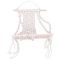 thumbnail image 1 of Boho Macrame Wall Hanging Shelf Handmade Woven Tassel Tapestry Rack Wood Floating Storage Hanger for Home Wall Decor, 1 of 10