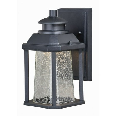 

Vaxcel Freeport Aluminum 1 Light LED Dusk to Dawn Black Outdoor Wall Lantern Clear Glass