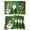 Green, variant on St. Patrick's Day Placemats Set of 8, Green Gnomes Shamrock Gold Coin Wood Grain Placemats for Dining Table, Place Mats for Kitchen Tabletop, Waterproof Wipeable Dining Table Mats Set