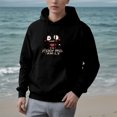 thumbnail image 2 of Women's Long Sleeve Hoodie Pullover Sweatshirt with Cartoon Face Design Blush Cheeks & Front Pocket, 2 of 7
