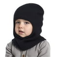 thumbnail image 4 of Prolriy Baby Hats Baby Winter Hat Scarf Set Toddler Beanie Hats Girl Boy with Neck Warmer Beanie for Kids Knit Warm for Cold Weather Gorros De Frio Para Niños Black, 4 of 4