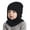 Black-A, variant on Children's Balaclava Hat Scarf Set 2 in 1 Kids Soft Warm Knit Hood Hat for Cold Weather Toddler Winter Beanie