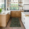 thumbnail image 3 of Lahome Floral Kitchen Rug, 2'x3' Washable Rugs Green Non Slip Boho Bathroom Rug, Soft Small Area Rug Indoor Door Mat, Ultra Thin Botanical Throw Rugs for Entryway Bedroom, Green, 3 of 10