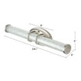 thumbnail image 2 of Bestco LED Glass Wall Sconce with 24 inch Strip, 20W Energy Saving Light with 60 Acrylic Beads and Metal Frame for Living Room Bedroom Bathroom Decor, Nickel Finish, 2 of 7