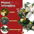 thumbnail image 6 of 20 inch Christmas Wreaths-Christmas Wreath with Lights LED,Battery Operated LED light bow Wreath for Windows, wedding festival party, patio, christmas decorations, 6 of 7