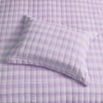 thumbnail image 4 of Sweet Home Collection 3 Piece Embroidered Checkered Quilt and Pillow Sham Set Queen Purple, 4 of 5