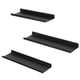 thumbnail image 1 of Estantes de Pared, Juego de 3 Estantes Flotantes, Metálicos, Estilo Industrial, para Decoración, Marcos de Fotos, Adornos, 6 Tornillos Incluidos para Montaje, Negro, 1 of 7