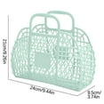 thumbnail image 3 of Storage Basket under $5! Xqxayjr Foldable Mesh Storage Basket, Plastic Bathroom Organizer for Toiletries, Laundry, Kitchen, Hollow Design Hand Basket, 24x21x9.5cm, 3 of 3