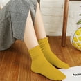 thumbnail image 2 of Outfmvch Pilates Grip Socks Christmas Socks for Women 100% Wool Socks Thermal Socks for Women Men's Compression Socks No Show Socks Men Yellow One Size, 2 of 4