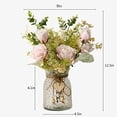 thumbnail image 3 of Fake Flowers with Vase, Artificial Flowers Silk Roses Flower Bouquet in Vase, Faux Flower Arrangements,Farmhouse Table Decor,Table Decorations for Living Room,Coffee Table Decor(Pink), 3 of 6