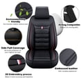 thumbnail image 6 of For Chevrolet Silverado 1500 2500HD 3500HD 2007-2024 Crew Cab Pickup Truck Car Seat Covers Protectors Leather Cushion Full Set, 6 of 10