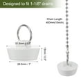 thumbnail image 2 of 2 Pcs Tub Stoppers, Rubber Bathtub Stoppers Drain Plug 1-1/8" and 15" Beaded Chain, White, 2 of 6