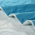 thumbnail image 5 of Legacy Decor 3 Pcs Shell & Seahorse Stitched Pinsonic Reversible Lightweight Bedspread Quilt Coverlet Oversize, Blue Color, King Size, All Ages., 5 of 7