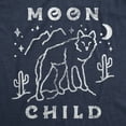 thumbnail image 2 of Womens Moon Child T Shirt Funny Desert Wolf Coyote Novelty Graphic Tee Womens Graphic Tees, 2 of 9