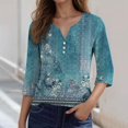 thumbnail image 2 of Icvfdpl T-Shirts pour Femmes Jacquard Décontracté Manches Courtes Blouse Usage Quotidien Mode TG, 2 of 5