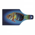thumbnail image 1 of Marine Cutting Board, Tropical Exotic Ocean Sea Fish with Colorful Fins and Underwater Nautical Image, Decorative Tempered Glass Cutting and Serving Board, Wine Bottle Shape, Multicolor, by Ambesonne, 1 of 1