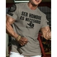 thumbnail image 2 of Ser Hombre es Necesario – Workout Gym T-Shirt, Funny Gym Shirt for Men, Camiseta de Gimnasio de Entrenamiento, Men’s Gym & Workout Top, 2 of 7