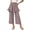 Purple, variant on BXSRUTA Girls Elastic Waist Ruffle Hem Wide Leg Cropped Pants High Rise Casual Layered Skirt Pants