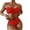 Red, variant on Fesfesfes Swimsuit for Women Bikini Solid Splicing Two-piece Swimwear Swimsuit Beachwear Set
