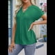 thumbnail image 4 of Blusas con Ojales para Mujer, Cuello en V, Corta, Bordadas, Estilo , Informal, Holgada, de Verano Verde XL, 4 of 7
