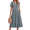 Grey-Floral, variant on Pleated Summer Dresses for Women Short Sleeve A Line Midi Dress Flowy Floral Sundress Casual Dress with Pockets