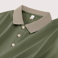 thumbnail image 4 of pstuiky Camisas de vestir de manga corta para hombre, Blusa/camiseta informal de verano para hombre, de color liso, con cuello vuelto camisas casuales para hombre xxxxl, 4 of 5