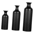 thumbnail image 4 of 3 Pieces Rustic Black Planter Vase Tall Metal Vase Set Large Standing Vases for Dried Grass Fireplace Dining Room, 4 of 8