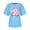 Blue, variant on XDZJLR Cancer Awareness Women T Shirt Ladies Pink Ribbon Graphic Round Neck Short Sleeve T Shirt Tops T-Shirts Black Xl