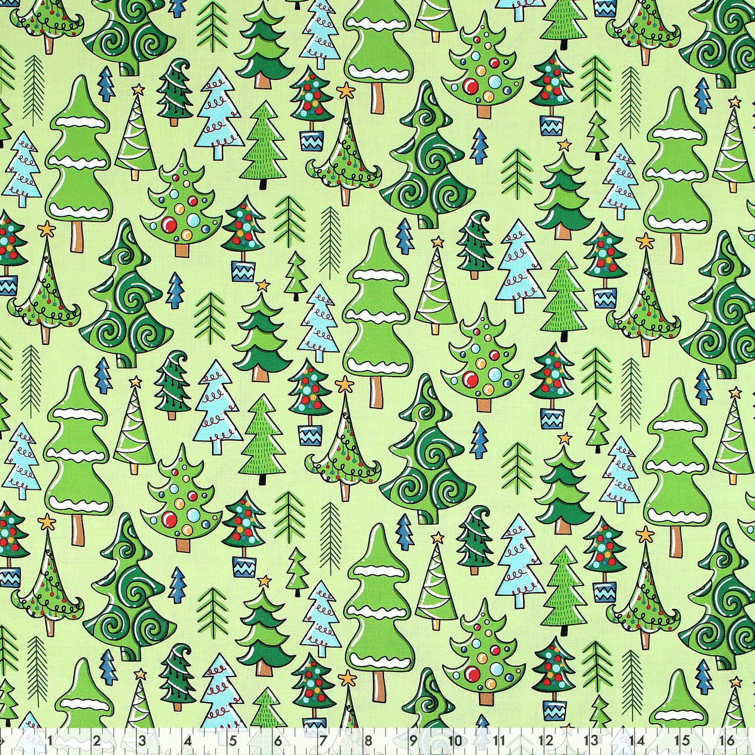 Coton au mètre de Fabric Creations – imprimé d'arbres de Noël, 107 cm (42") de large