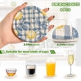 thumbnail image 2 of Yayeee 6 PCS Drink Coasters with Holder Set Woven Absorbent Round Tabletop Hot Pad, Light Lemon, 2 of 7