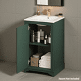 thumbnail image 2 of GZXS 20-inch Bathroom Vanity with Basin Combo, Freestanding Bath Cabinet with Soft Closing Door and Adjustable Shelf, Modern Vanity Set with Ceramic Sink (Green), 2 of 10