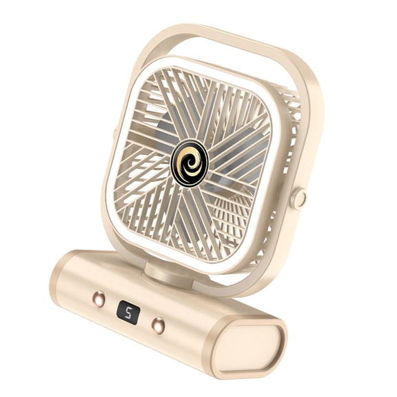 5 Cooling Speeds Rechargeable Home Desktop Fan with LED Night Light Enduring