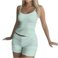 thumbnail image 5 of MGDXOX Pajamas for Women 2 Piece Sleeveless Tank Top and Shorts Fashion Sleepwear Casual Loose Soft Polka Dot Printed Pj Lounge Sets Mint Green XL, 5 of 8