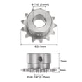 thumbnail image 2 of Uxcell 1pcs Sprocket Type B Hub 10mm Bore, 1/4-Inch Pitch, 13 Teeth Stainless Steel Single Strand Roller Sprocket, 2 of 5