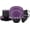 Shiny Purple, variant on Stoneware Square 16pc Dinnerware Set, Inside Shiny Purple + Outside Matte Black