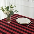 thumbnail image 3 of Checkered Rectangle Tablecloth Water Resistance Wrinkle Free Spillproof Heavy Weight Gingham Plaid Table Cloth for Buffet Banquet Parties Event Holiday Dinner, 60 x 84 Inch Black and Red, 3 of 5