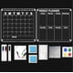 thumbnail image 1 of Juego de 2 tableros magnéticos acrílicos para refrigerador, planificador semanal transparente para refrigerador, calendario de pizarra de borrado en seco para refrigerador, planificador, 1 of 2