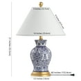 thumbnail image 4 of JONATHAN Y Xia 21" Ceramic/Iron Classic Modern LED Table Lamp, Blue (Set of 2), JYL6606A-SET2, 4 of 7