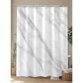 thumbnail image 4 of Fsddascl Marble Shower Curtain Set - 48" x 72" Washable Bathtub Curtain with 12 Hooks, Modern Grey White Rock Monochrome Simple Waterproof Fabric Stall Shower Curtains for Bathroom/Bathtub Décor, 4 of 6